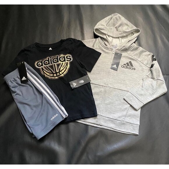 Adidas Sportswear Gray And Gold Adidas Hoodie NEW Adidas Liquid